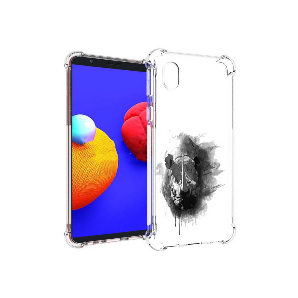 

Чехол MyPads Tocco для Samsung Galaxy A01 Core носорог (PT151825.477.523), Прозрачный, Tocco
