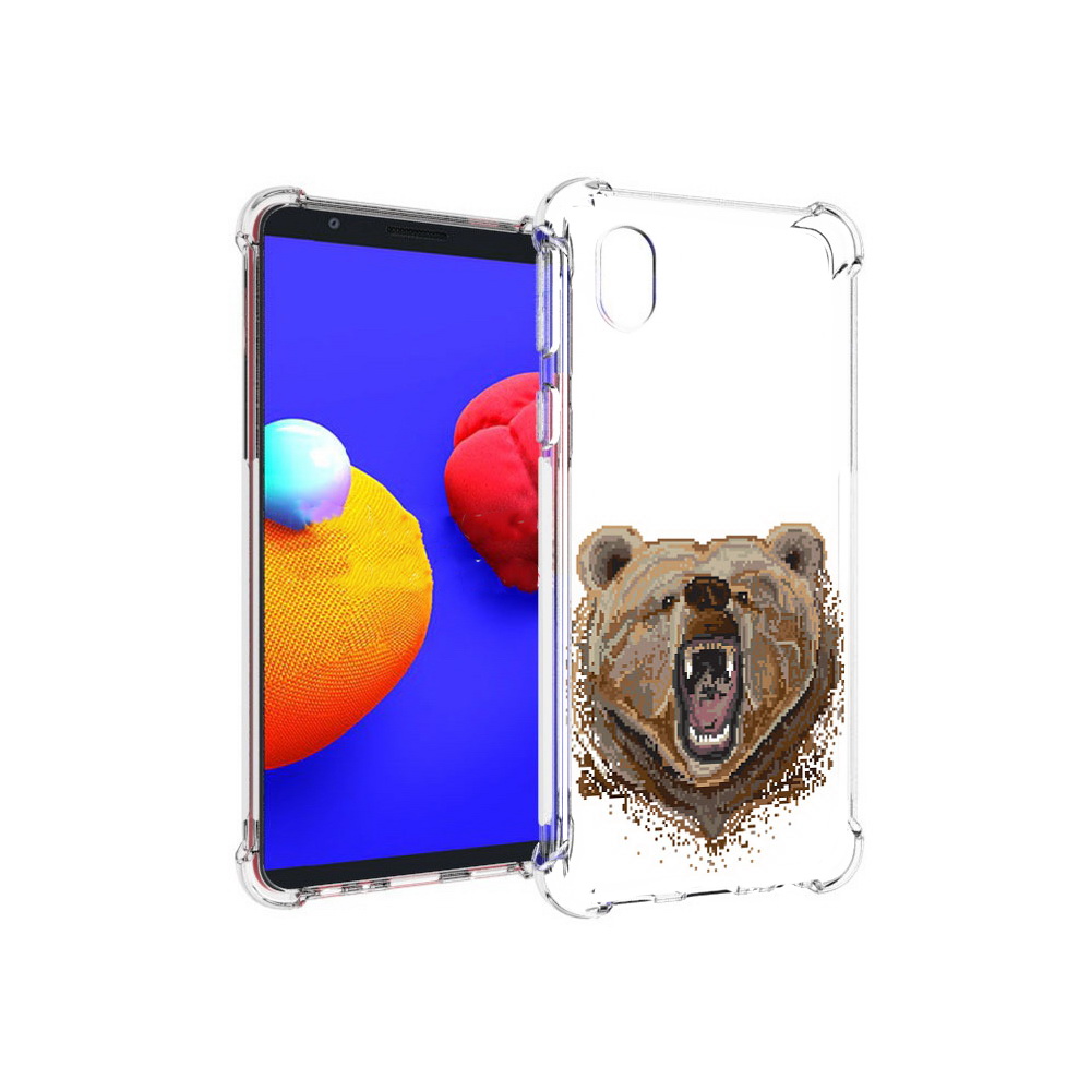 

Чехол MyPads Tocco для Samsung Galaxy A01 Core пиксельный медведь (PT151825.477.539), Прозрачный, Tocco