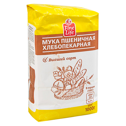 

Мука Fine Life пшеничная высший сорт