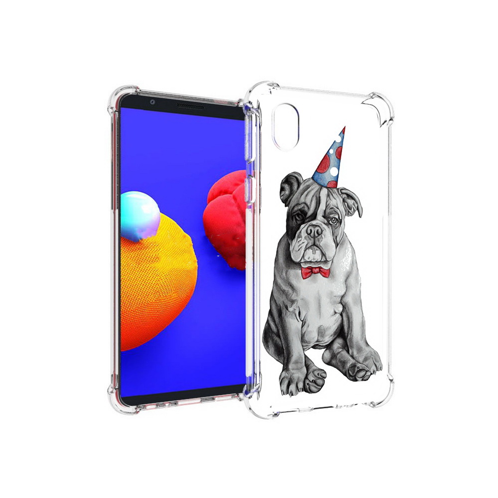 

Чехол MyPads Tocco для Samsung Galaxy A01 Core праздничный щенок (PT151825.477.554), Прозрачный, Tocco