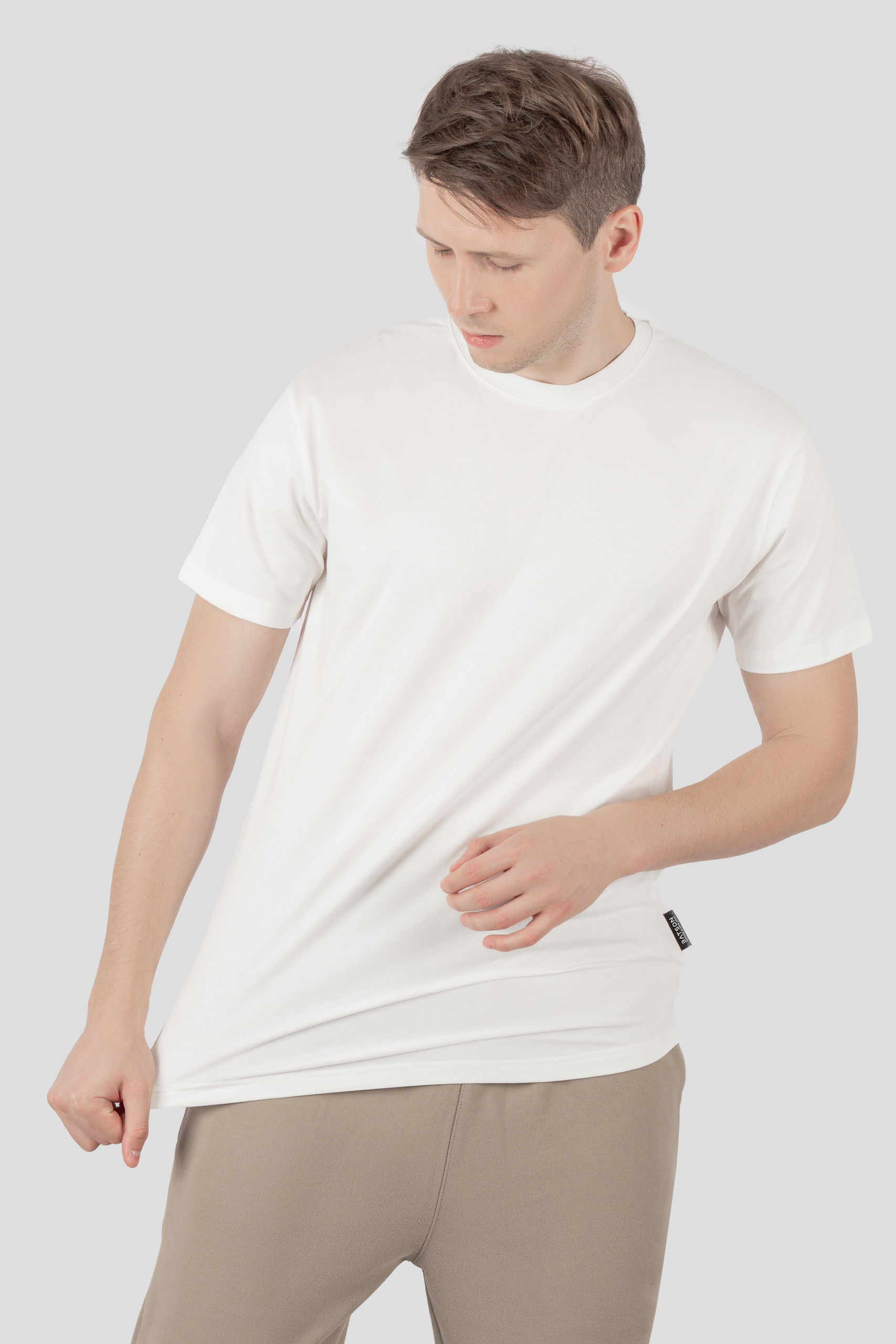 

Футболка мужская BATSON Fit белая L, Белый, Fit