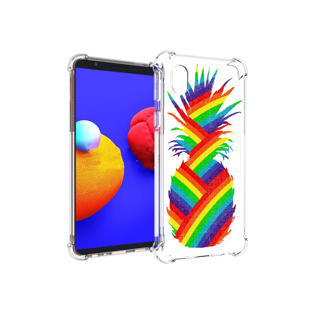 

Чехол MyPads Tocco для Samsung Galaxy A01 Core радужный ананас (PT151825.477.566), Прозрачный, Tocco