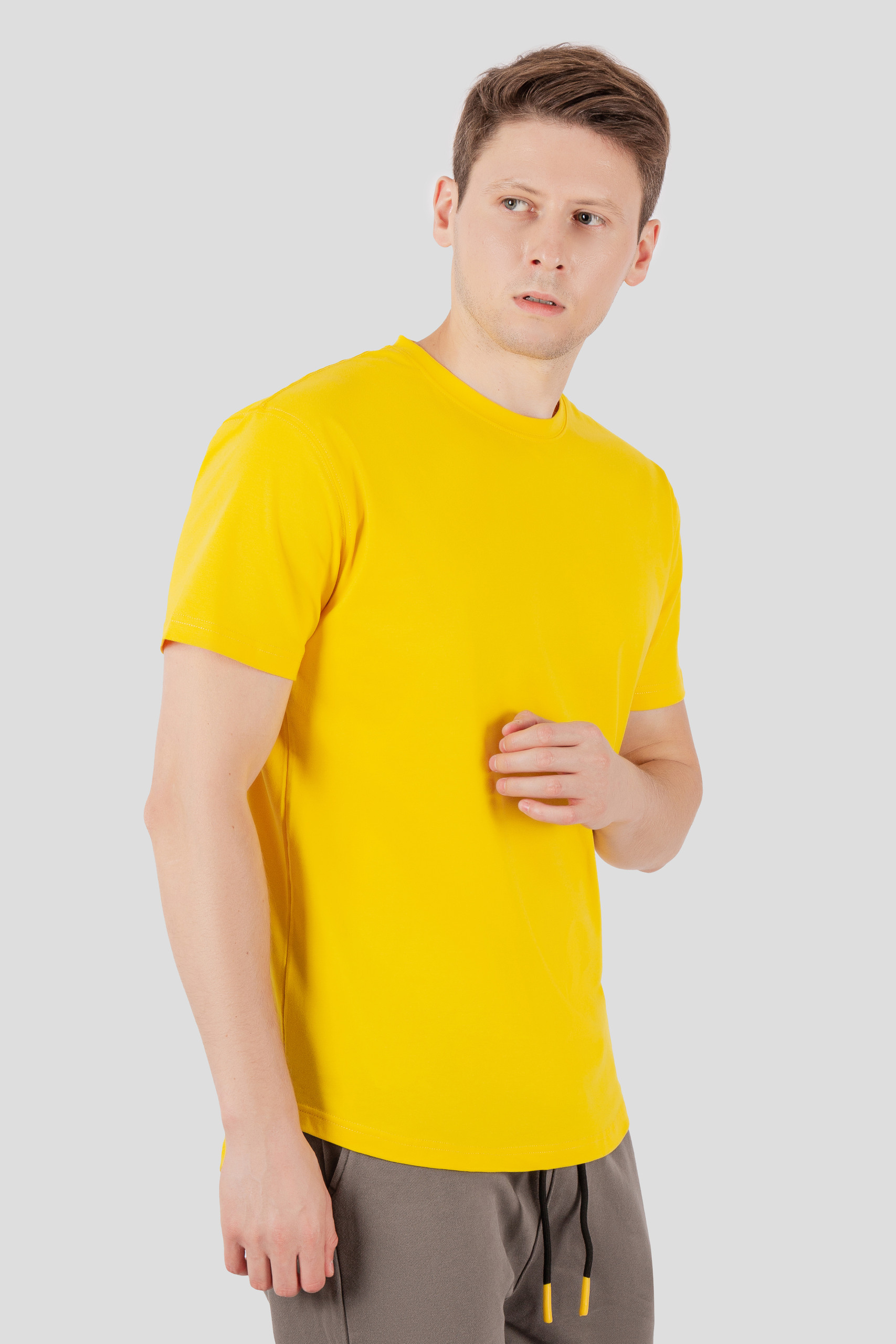 

Футболка мужская BATSON Fit желтая M, Желтый, Fit