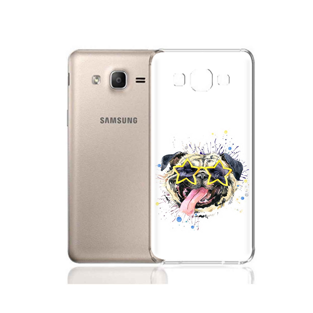 

Чехол MyPads Tocco для Samsung Galaxy A7 (2015) мопс боксер (PT11625.595.482), Прозрачный, Tocco