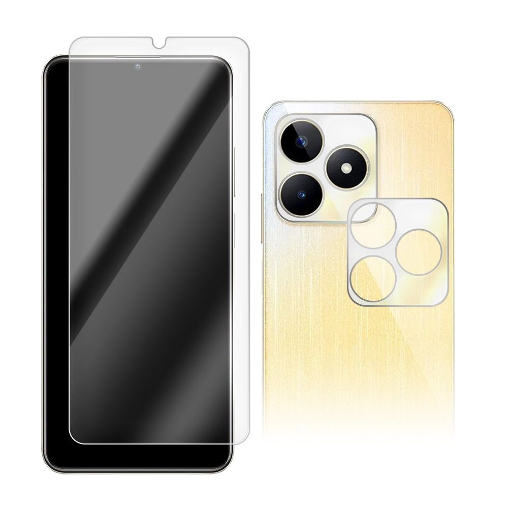 

Стекло защитное гибридное для Realme C53 + защита камеры (2шт.)