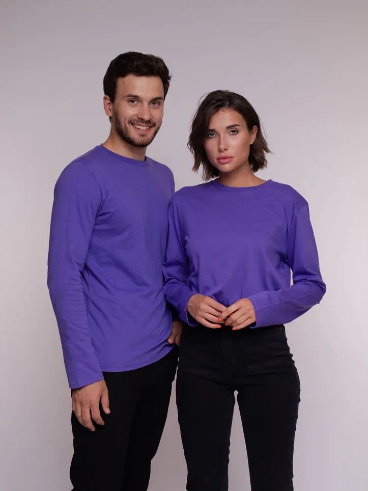 

Лонгслив унисекс Uzcotton UZ-M-L фиолетовый 42-44\XS, UZ-M-L