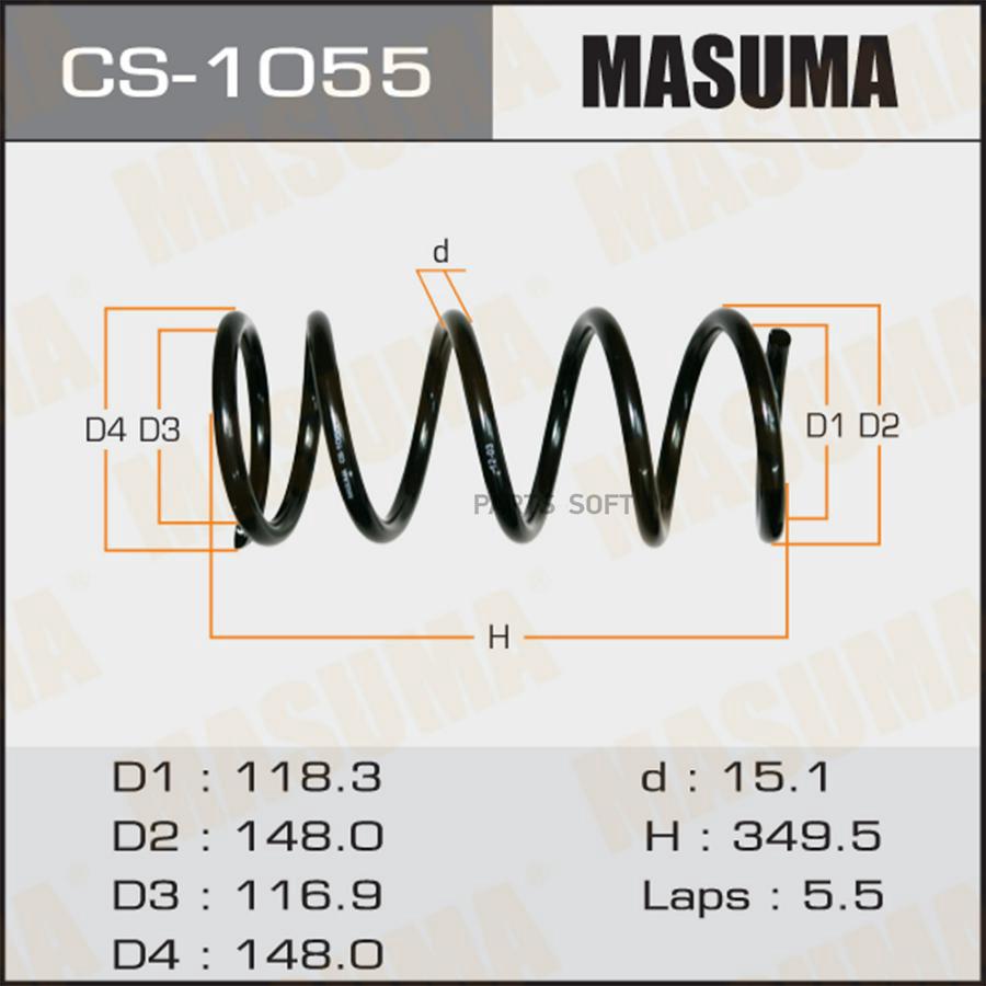 Пружина подвески MASUMA rear IPSUM/ ACM26W