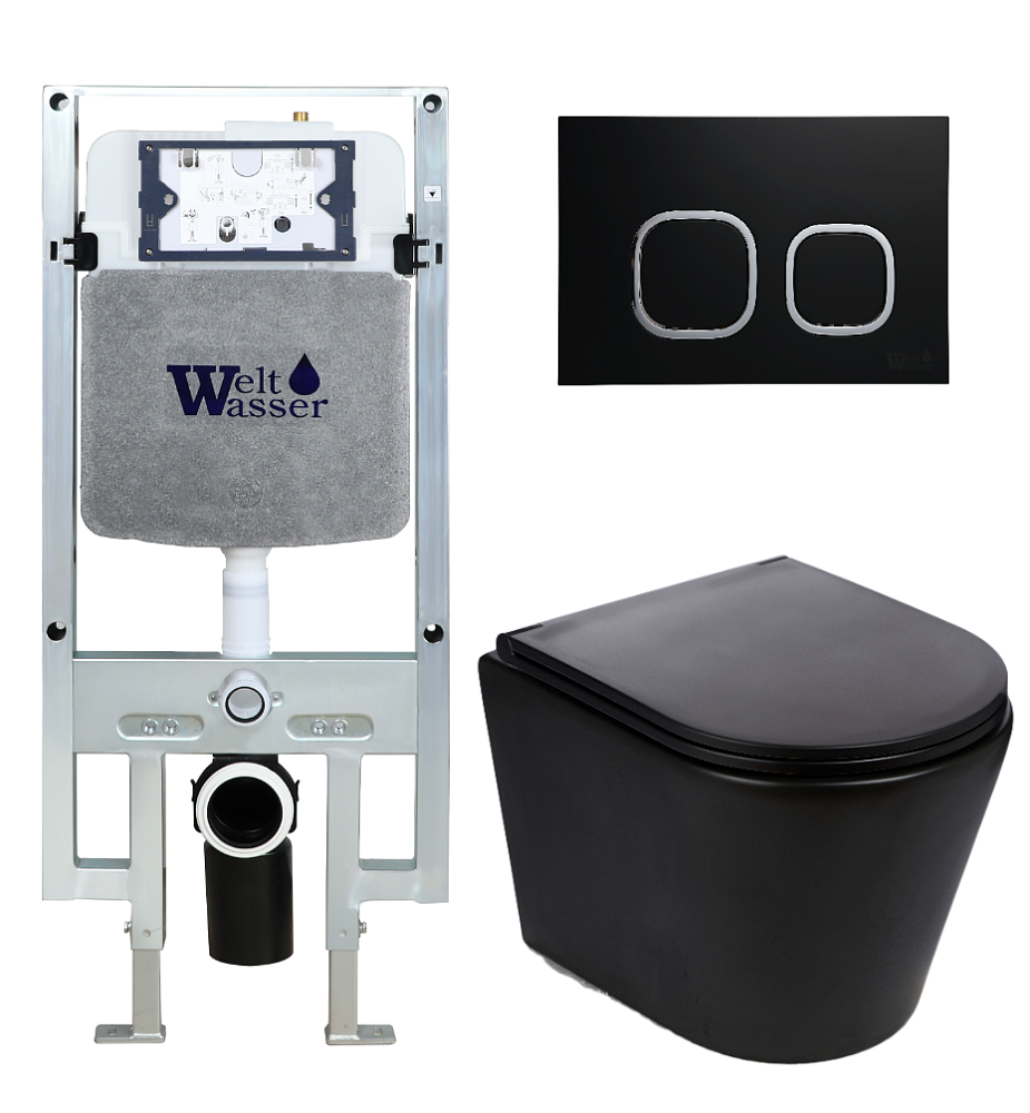 

Унитаз с инсталляцией WeltWasser AMBERG 497 ST + SALZBACH 043 MT-BL + AMBERG RD-BL