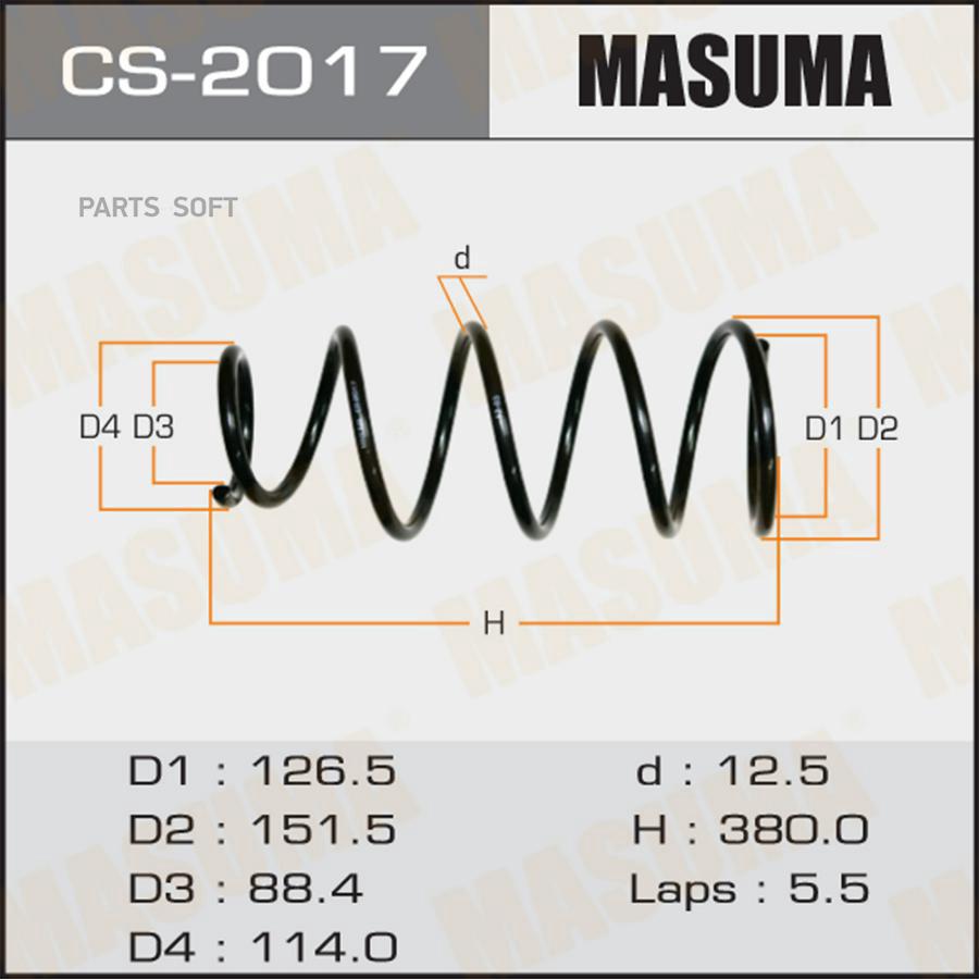 

Пружина подвески MASUMA front WINGROAD/ WHNY11