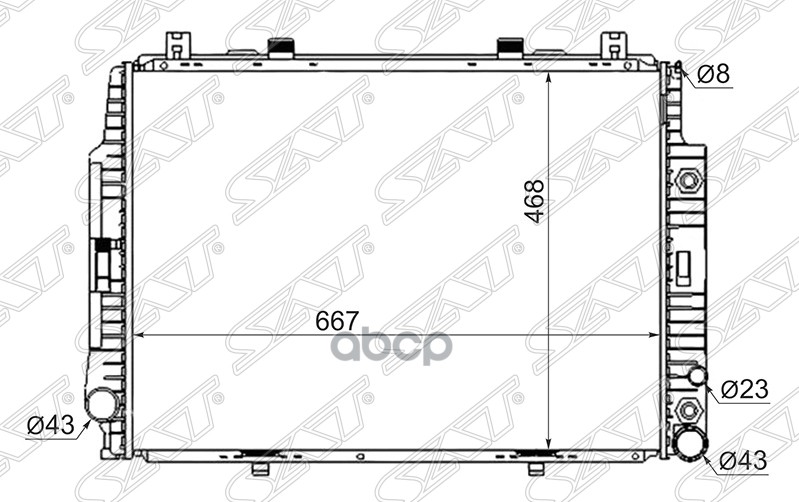 

Радиатор Mercedes S-Class W140 4.0/4.2/5.0/6.0 91-98 Sat арт. MB0006