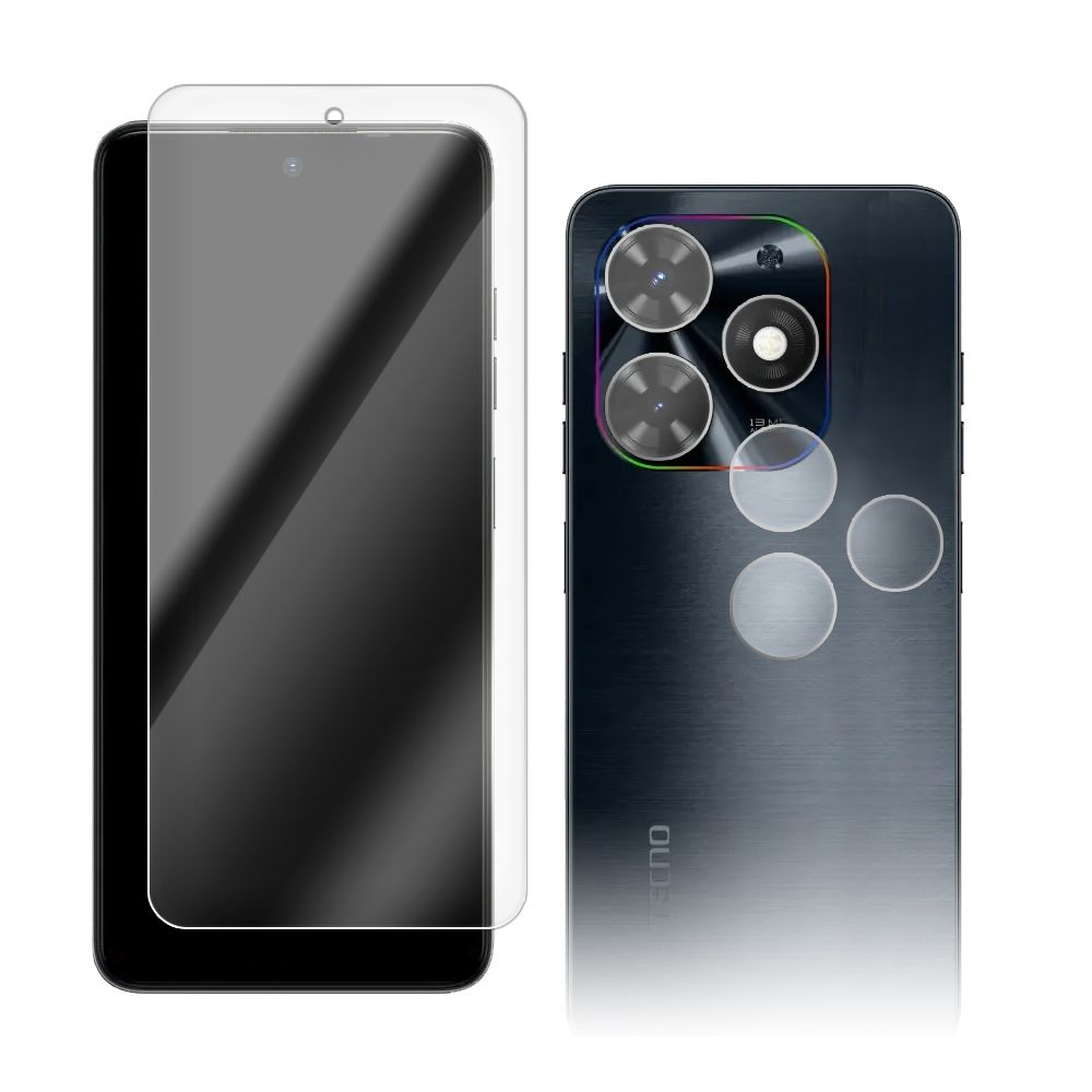

Стекло защитное гибридное для TECNO Spark GO 2024 + защита камеры (2шт.)