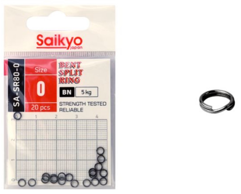 

Заводное кольцо Saikyo SA-SR80-0 (1 упк. по 20 шт.), Черный, SA-SR80-0