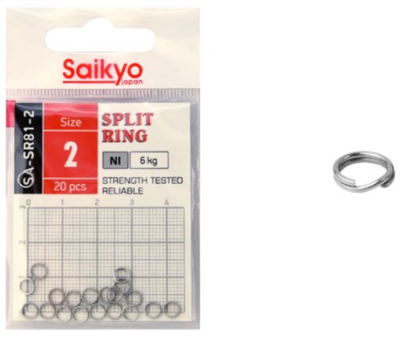 

Заводное кольцо Saikyo SA-SR81-2 (1 упк. по 20 шт.), Серебристый, SA-SR81-2