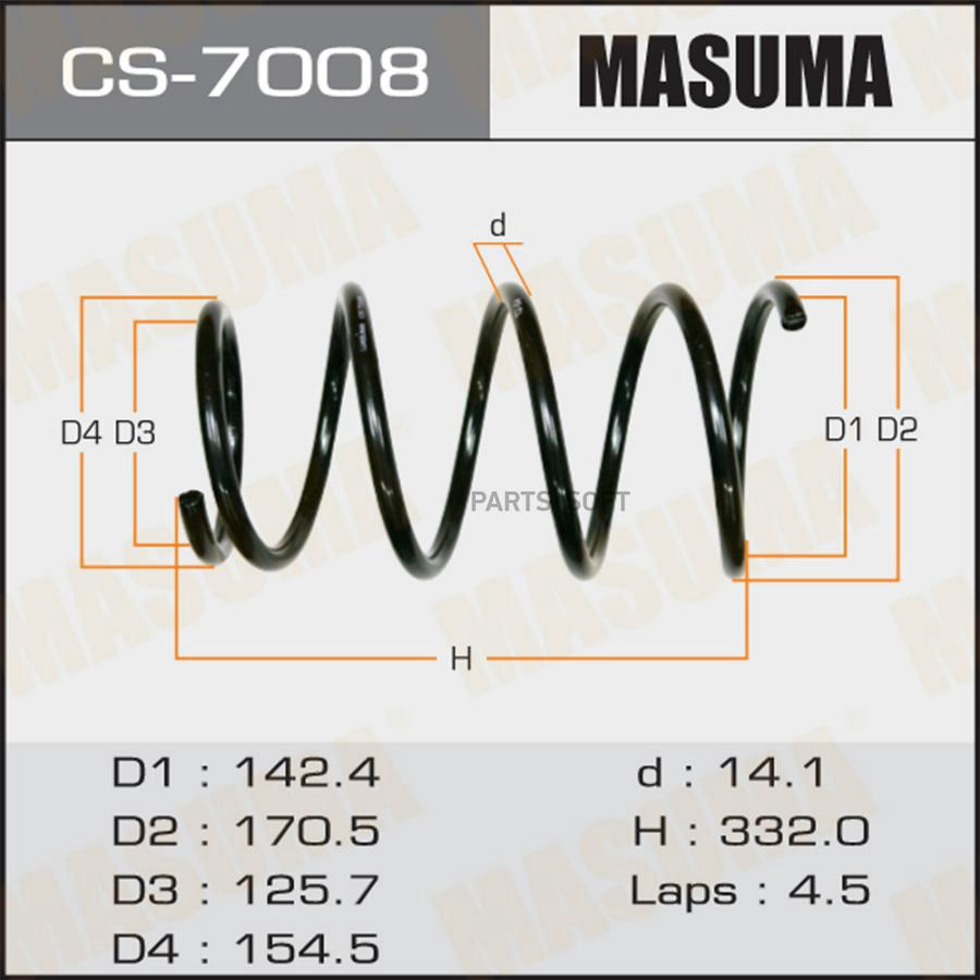 

Пружина подвески MASUMA front FORESTER/ SG5
