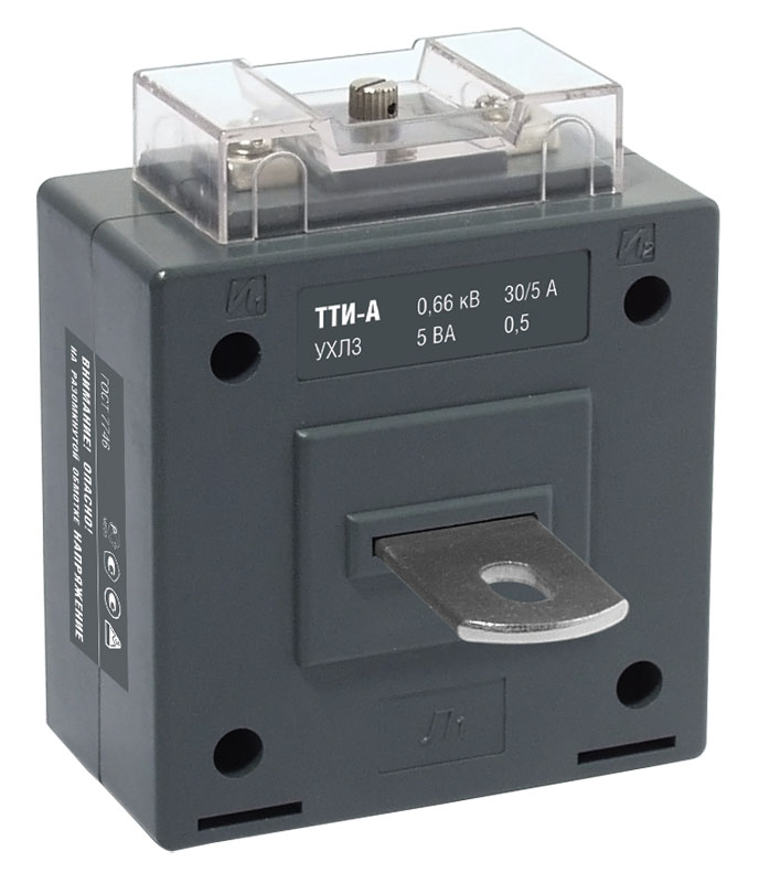 

Трансформатор тока ТТИ-А 50/5А с шиной 5ВА класс точности 0.5S IEK ITT10-3-05-0050