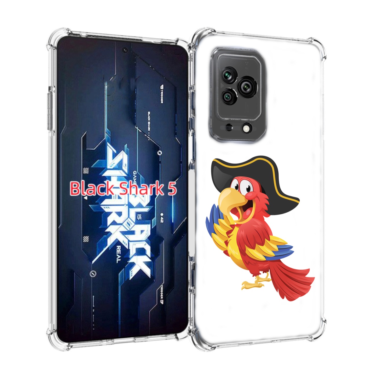 

Чехол MyPads попугай-пират для Xiaomi Black Shark 5, Прозрачный, Tocco
