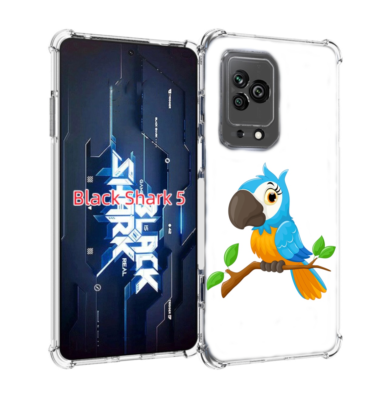 

Чехол MyPads попугайчик детский для Xiaomi Black Shark 5, Прозрачный, Tocco