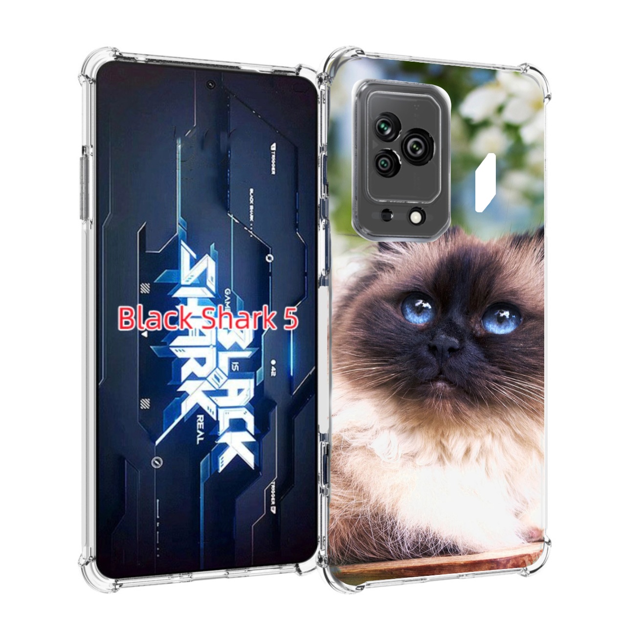 

Чехол MyPads порода кошка Бирман для Xiaomi Black Shark 5, Прозрачный, Tocco