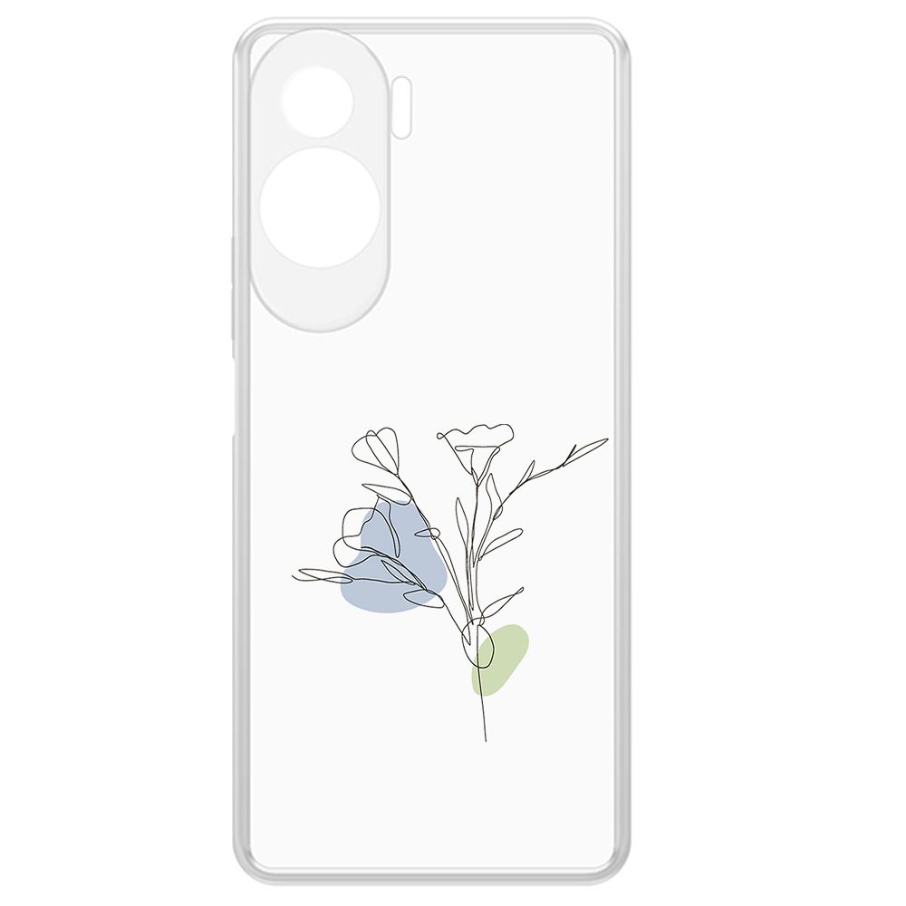 

Чехол-накладка Krutoff Clear Case Эустома для Honor 90 Lite, Прозрачный