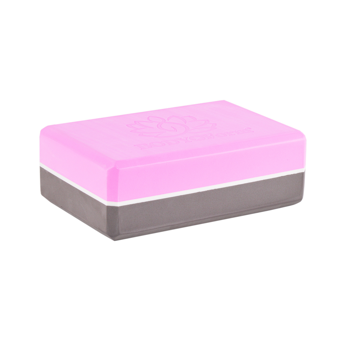 

Блок для йоги Body Form BF-YB04 22,8x15,2x7,6 см, розовый/серый, BF-YB04