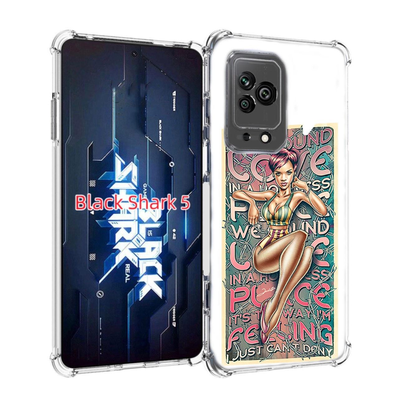 

Чехол MyPads постер-рианна для Xiaomi Black Shark 5, Прозрачный, Tocco