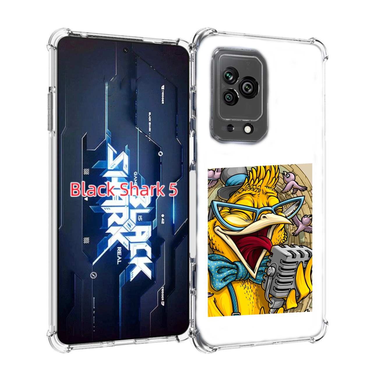 

Чехол MyPads поющая птичка для Xiaomi Black Shark 5, Прозрачный, Tocco