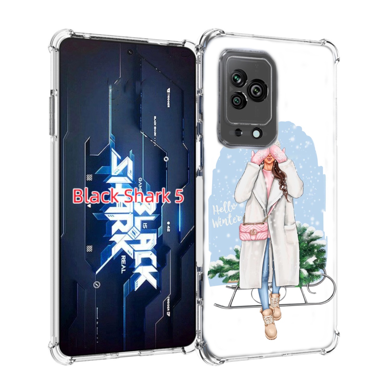 

Чехол MyPads привет-зима женский для Xiaomi Black Shark 5, Прозрачный, Tocco