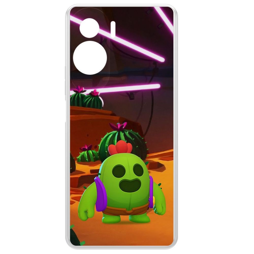 

Чехол-накладка Krutoff Clear Case Brawl Stars-Спайк для Honor 90 Lite, Прозрачный