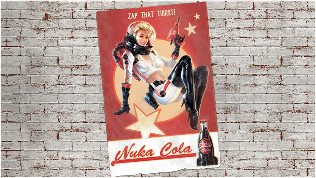

Картина на холсте с подрамником ХитАрт Nuka Cola 40x23 см, 1946