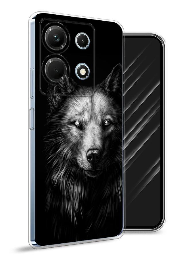 

Чехол Awog на Infinix Note 30 4G "Волк черно белый", Серый;бежевый;белый, 3104650-1