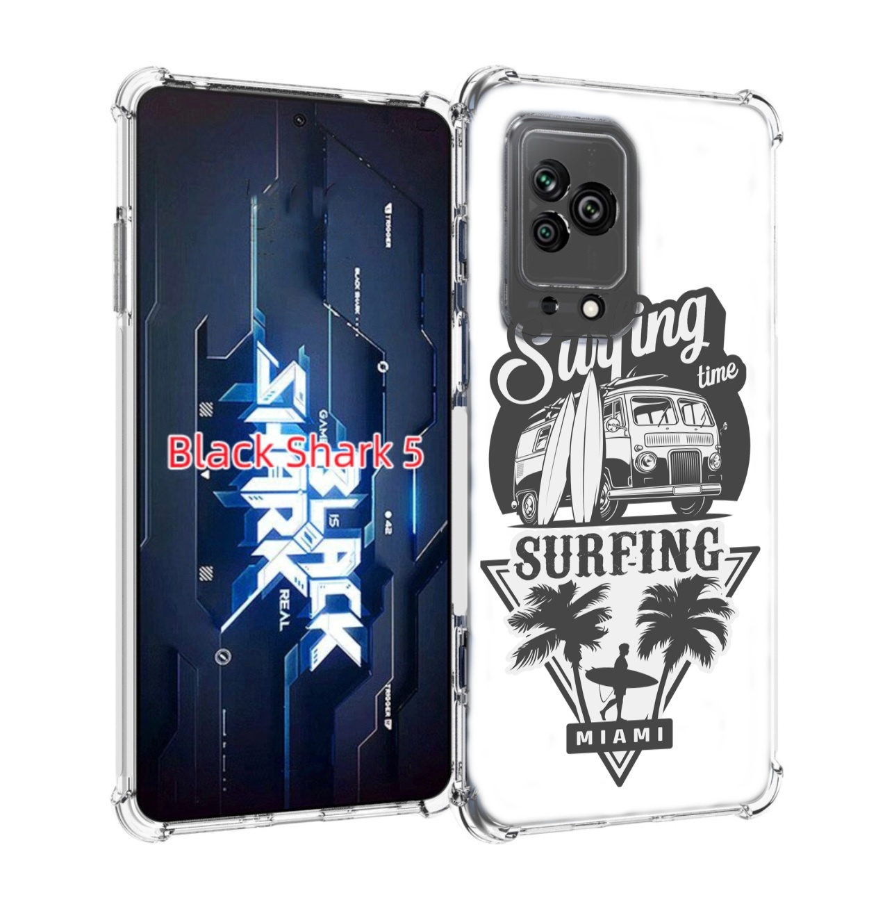 

Чехол MyPads путешествие-на-фургочике для Xiaomi Black Shark 5, Прозрачный, Tocco