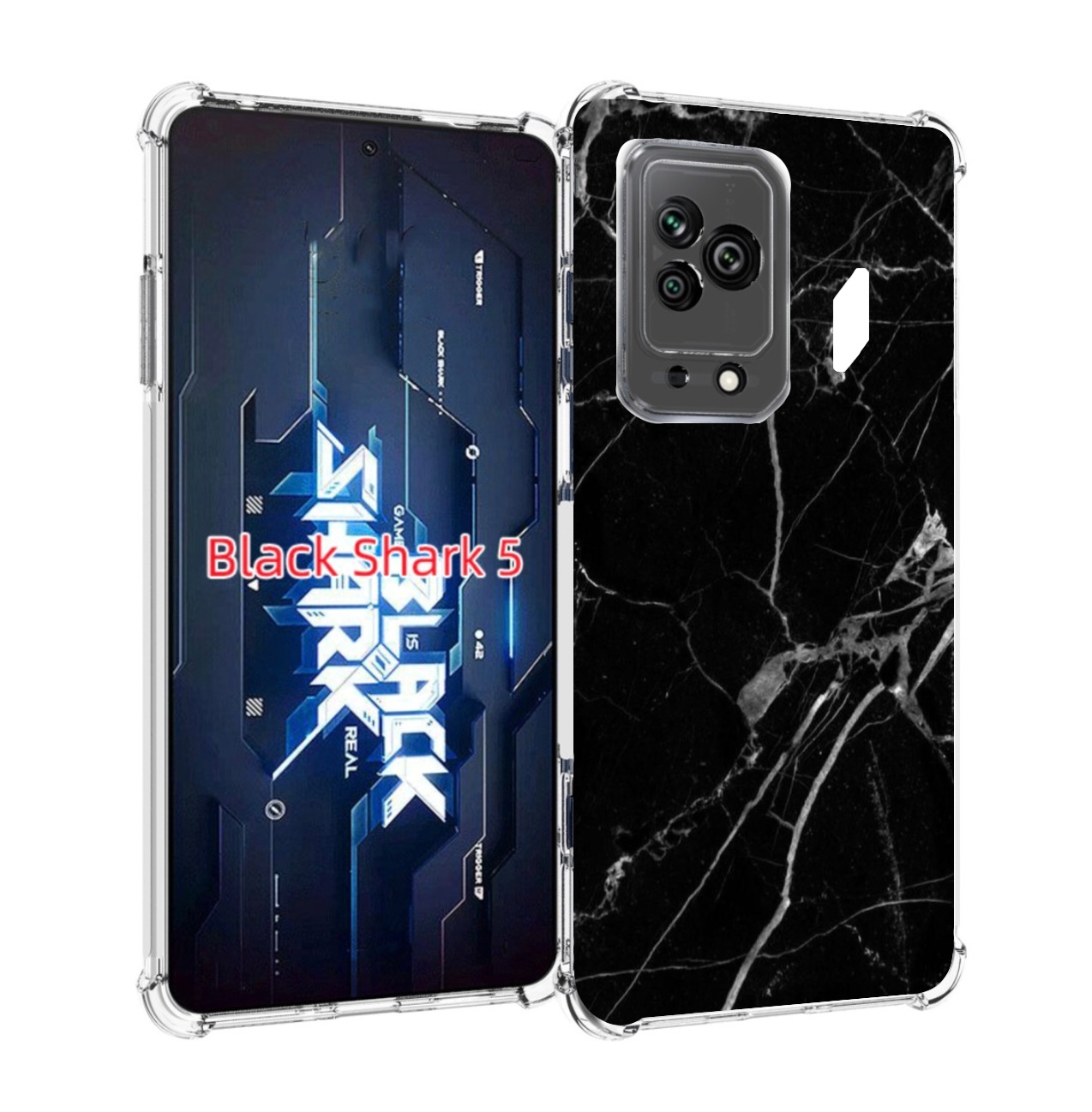 

Чехол MyPads разбитое стекло для Xiaomi Black Shark 5, Прозрачный, Tocco