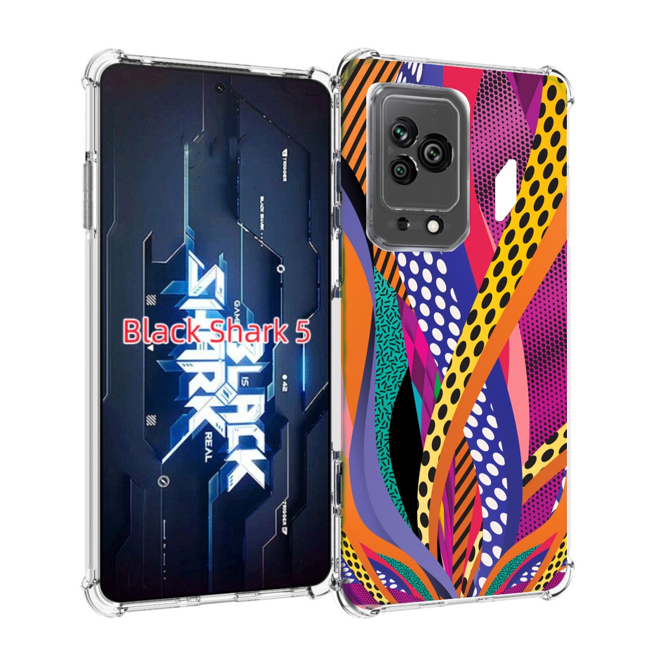 

Чехол MyPads разноцветные щупальца для Xiaomi Black Shark 5, Прозрачный, Tocco
