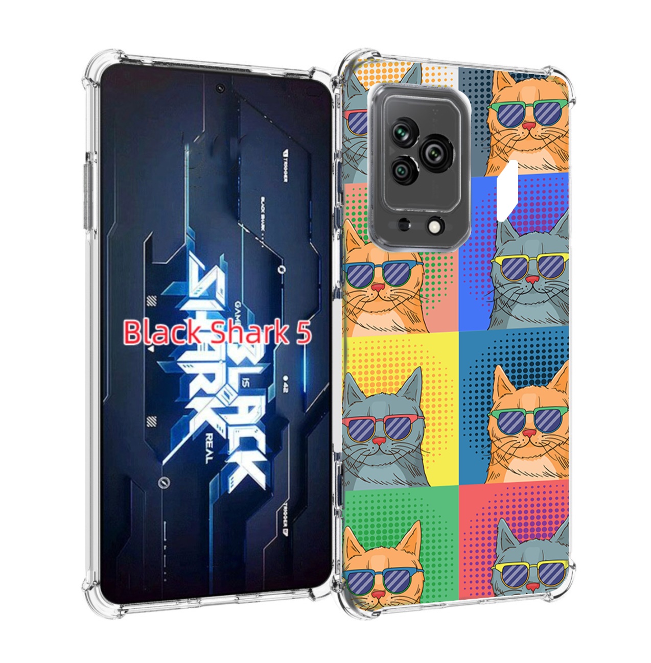 

Чехол MyPads разноцветные-коты для Xiaomi Black Shark 5, Прозрачный, Tocco