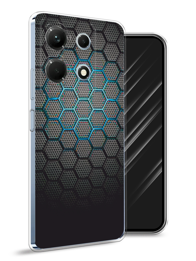 

Чехол Awog на Infinix Note 30 4G "Бирюзовые соты", Бирюзовый;синий;черный, 3104650-3