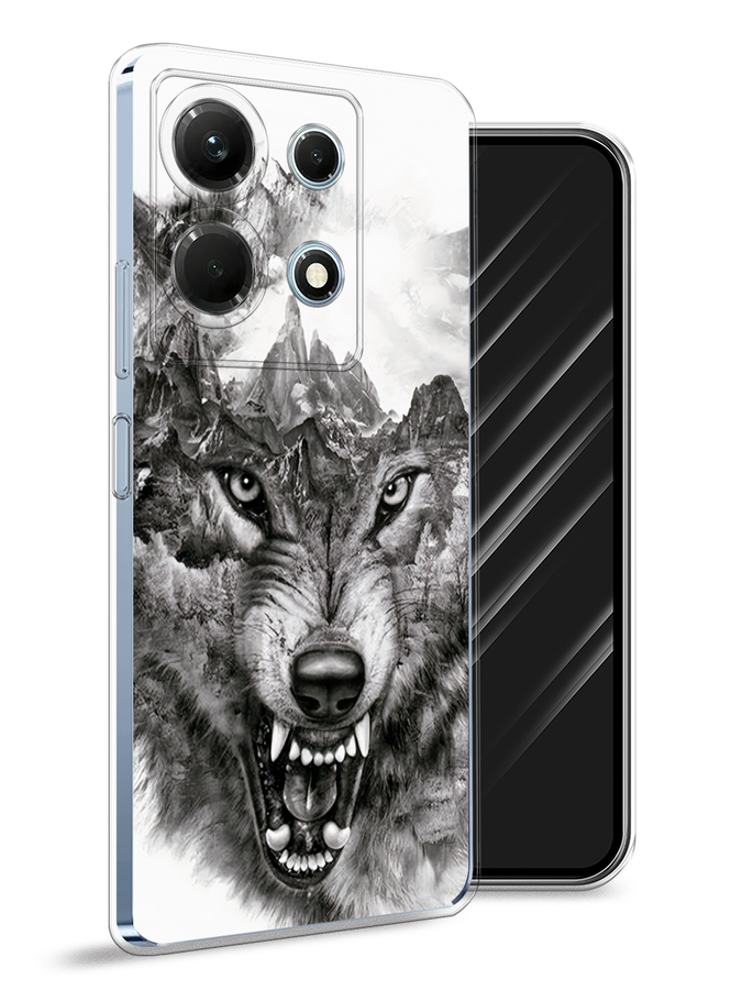 

Чехол Awog на Infinix Note 30 4G "Волк в горах", Серый;белый;бежевый, 3104650-1