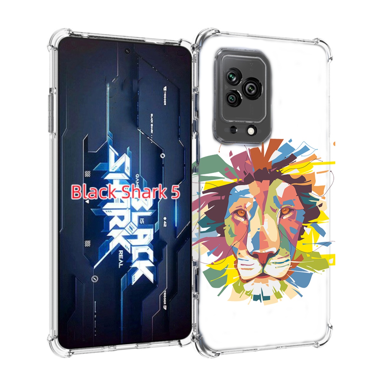 

Чехол MyPads разноцветный-лев детский для Xiaomi Black Shark 5, Прозрачный, Tocco