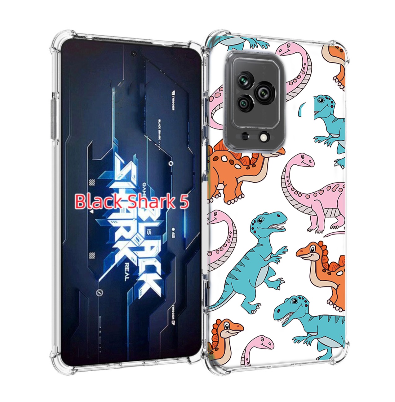 

Чехол MyPads разные-динозаврики для Xiaomi Black Shark 5, Прозрачный, Tocco