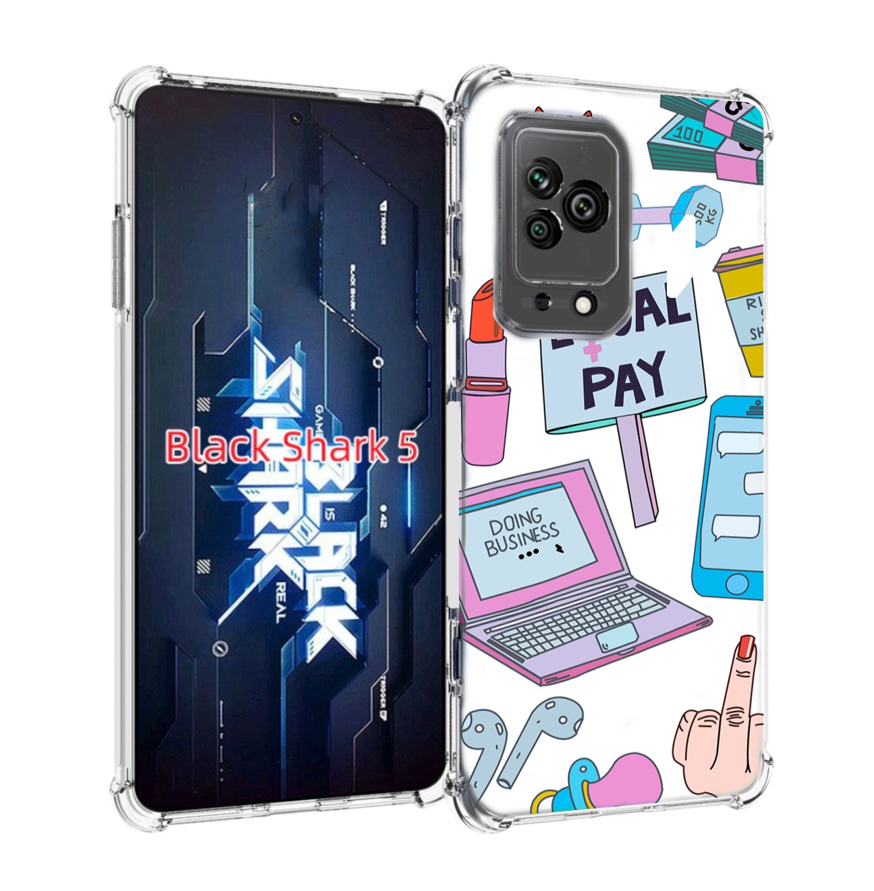 

Чехол MyPads разные-штучки для Xiaomi Black Shark 5, Прозрачный, Tocco