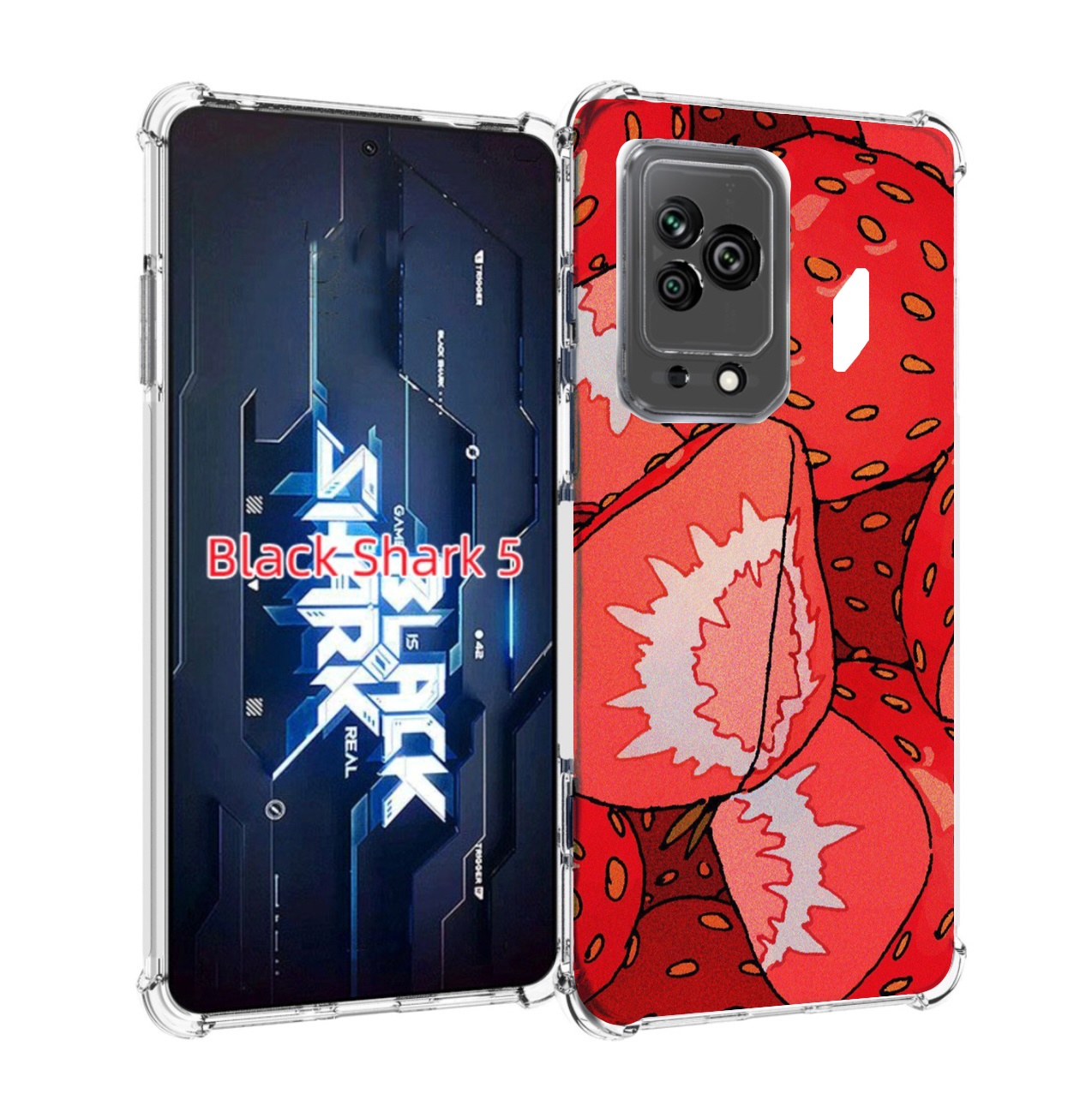 

Чехол MyPads рисованная-клубника для Xiaomi Black Shark 5, Прозрачный, Tocco
