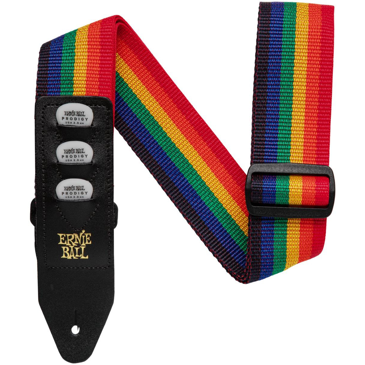 фото Ремень для гитары ernie ball 4188 pickholder rainbow