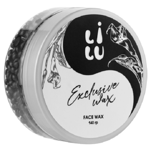 Воск полимерный для лица LILU в банке Exclusive Wax 01 Черный, 140 г воск полимерный в гранулах в банке 300 гр lilu 04 mango полупрозрачный