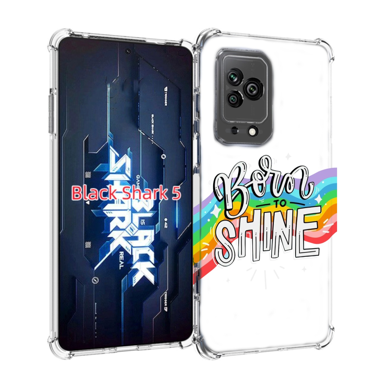 

Чехол MyPads рожден-чтобы-сиять для Xiaomi Black Shark 5, Прозрачный, Tocco