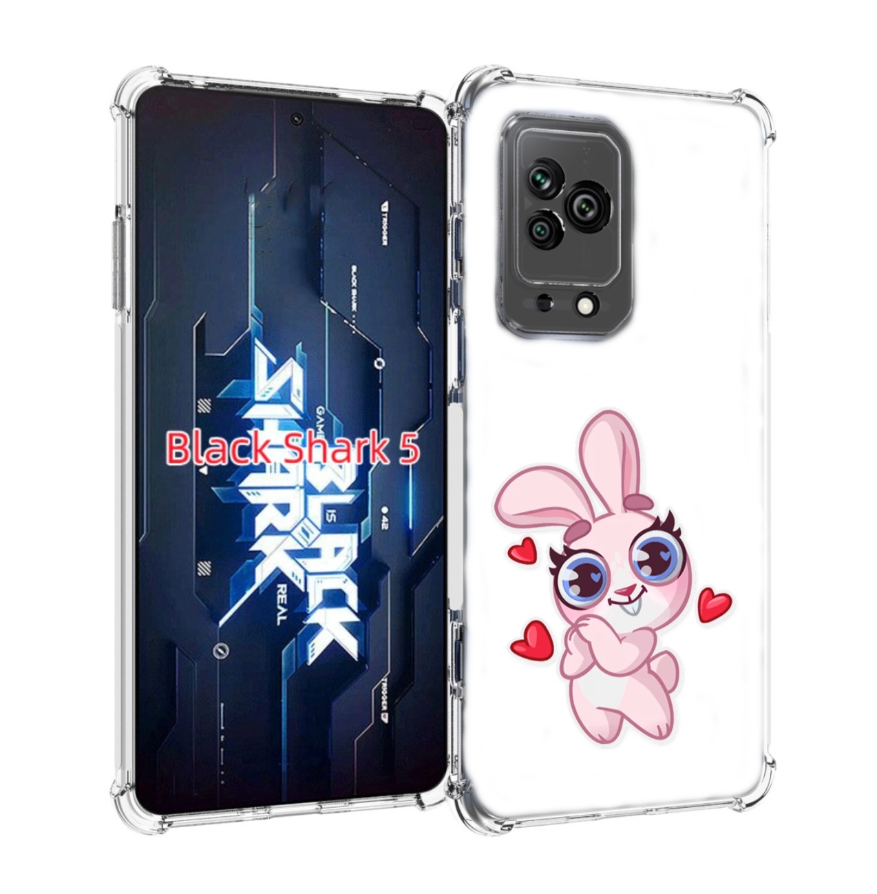 

Чехол MyPads розовый-зайченок для Xiaomi Black Shark 5, Прозрачный, Tocco