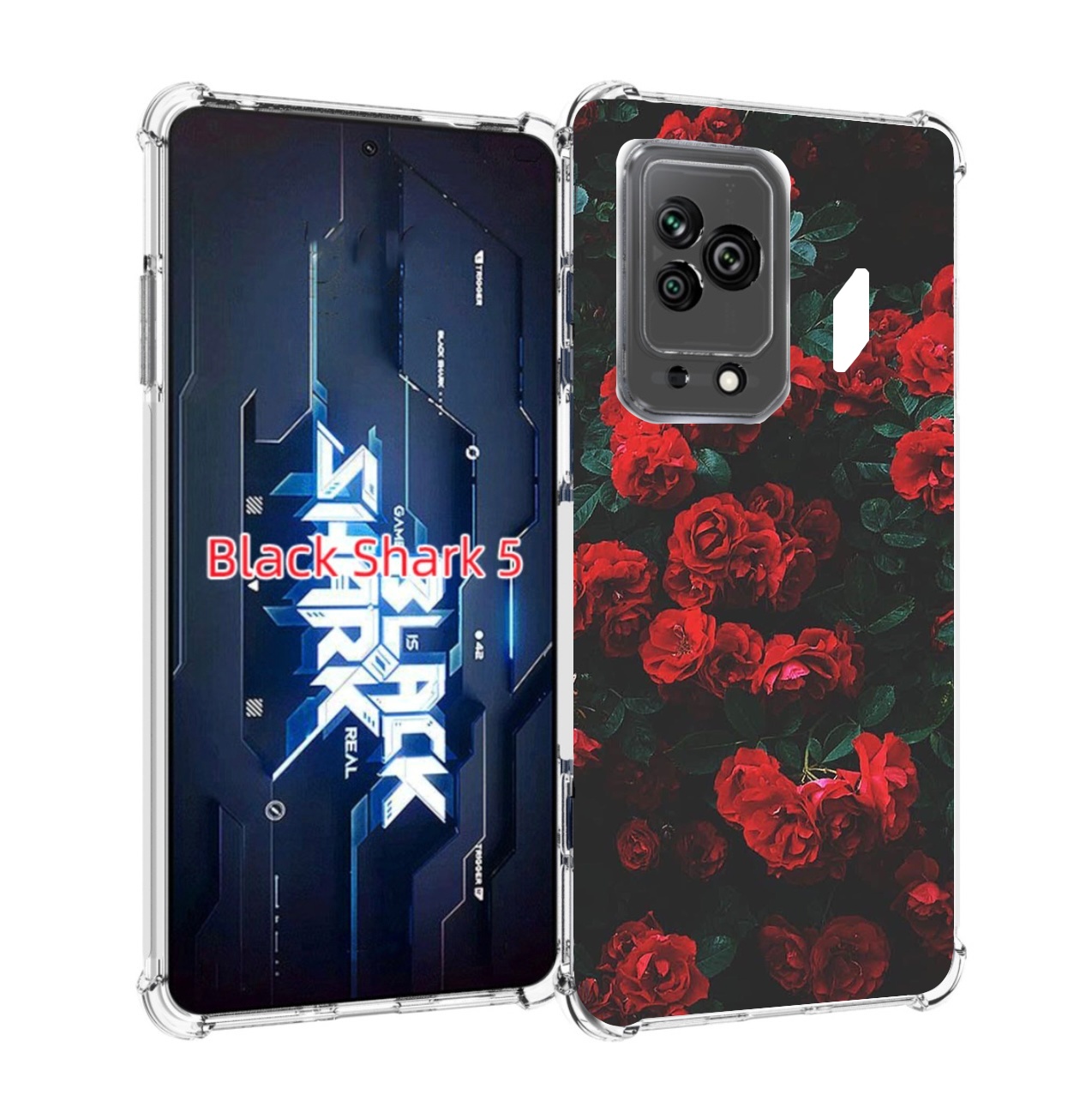 

Чехол MyPads розы-в-листьях для Xiaomi Black Shark 5, Прозрачный, Tocco