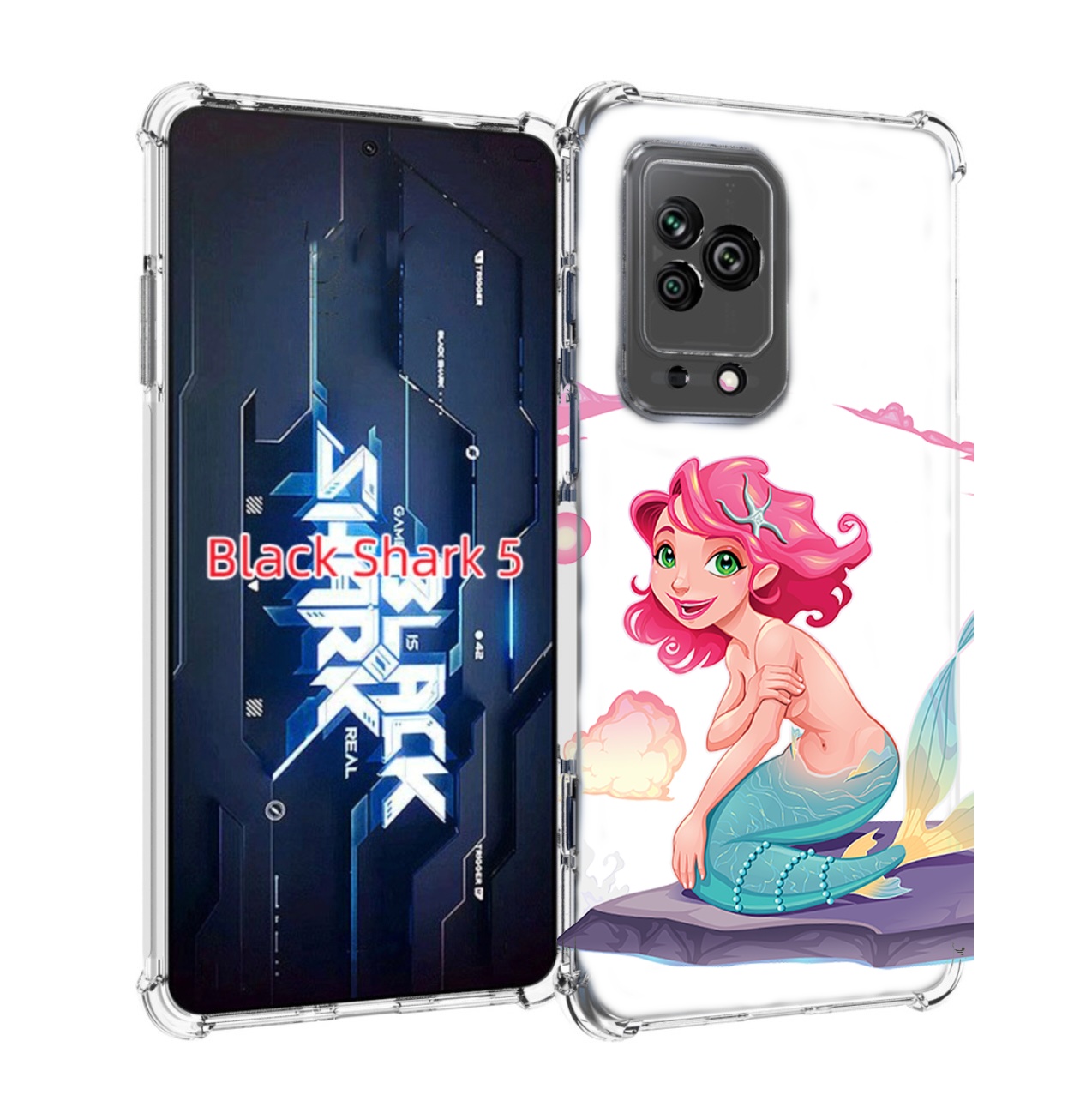 

Чехол MyPads русалочка для Xiaomi Black Shark 5, Прозрачный, Tocco