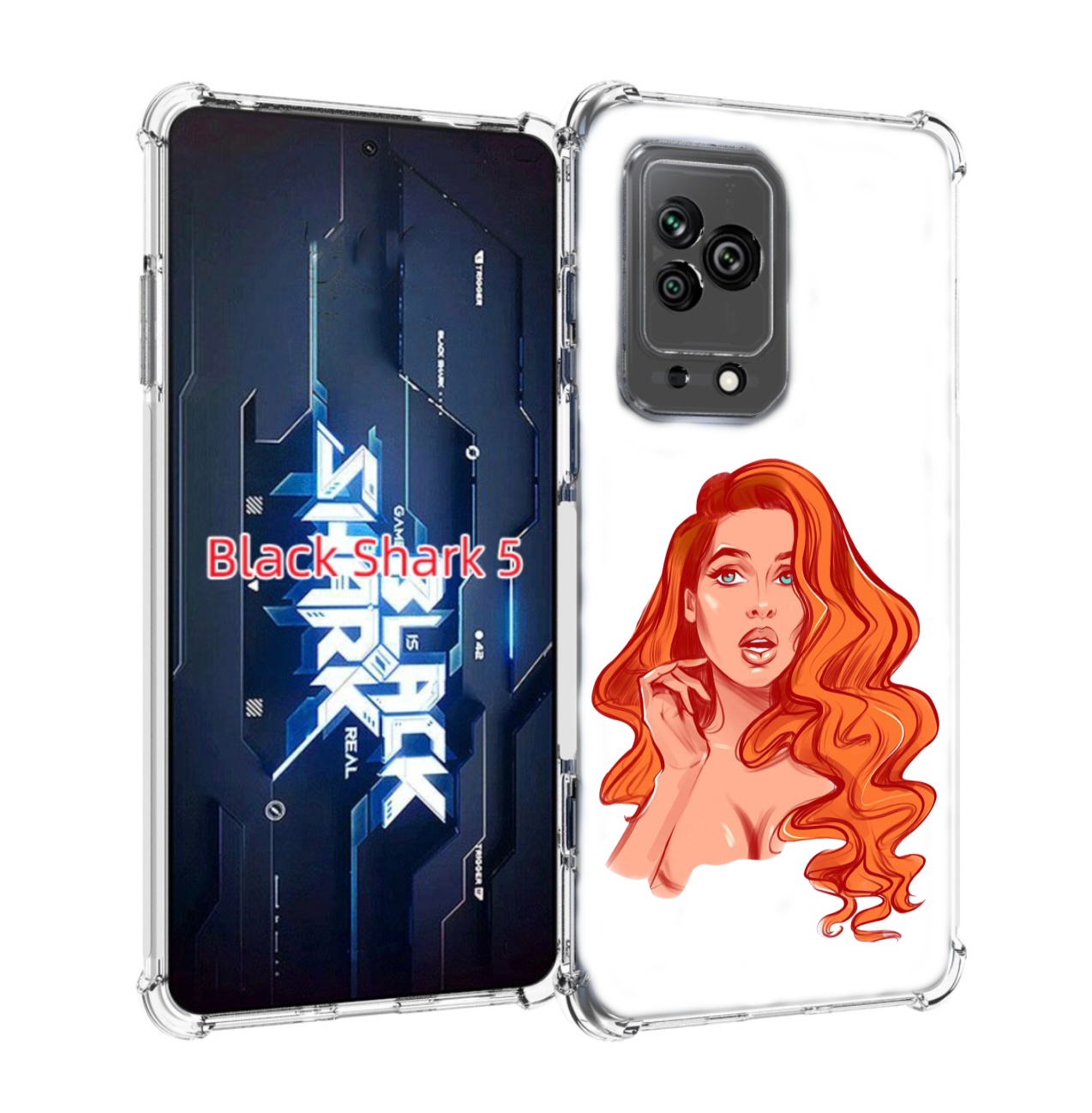 

Чехол MyPads рыжая-девушка-модельной-внешности женский для Xiaomi Black Shark 5, Прозрачный, Tocco