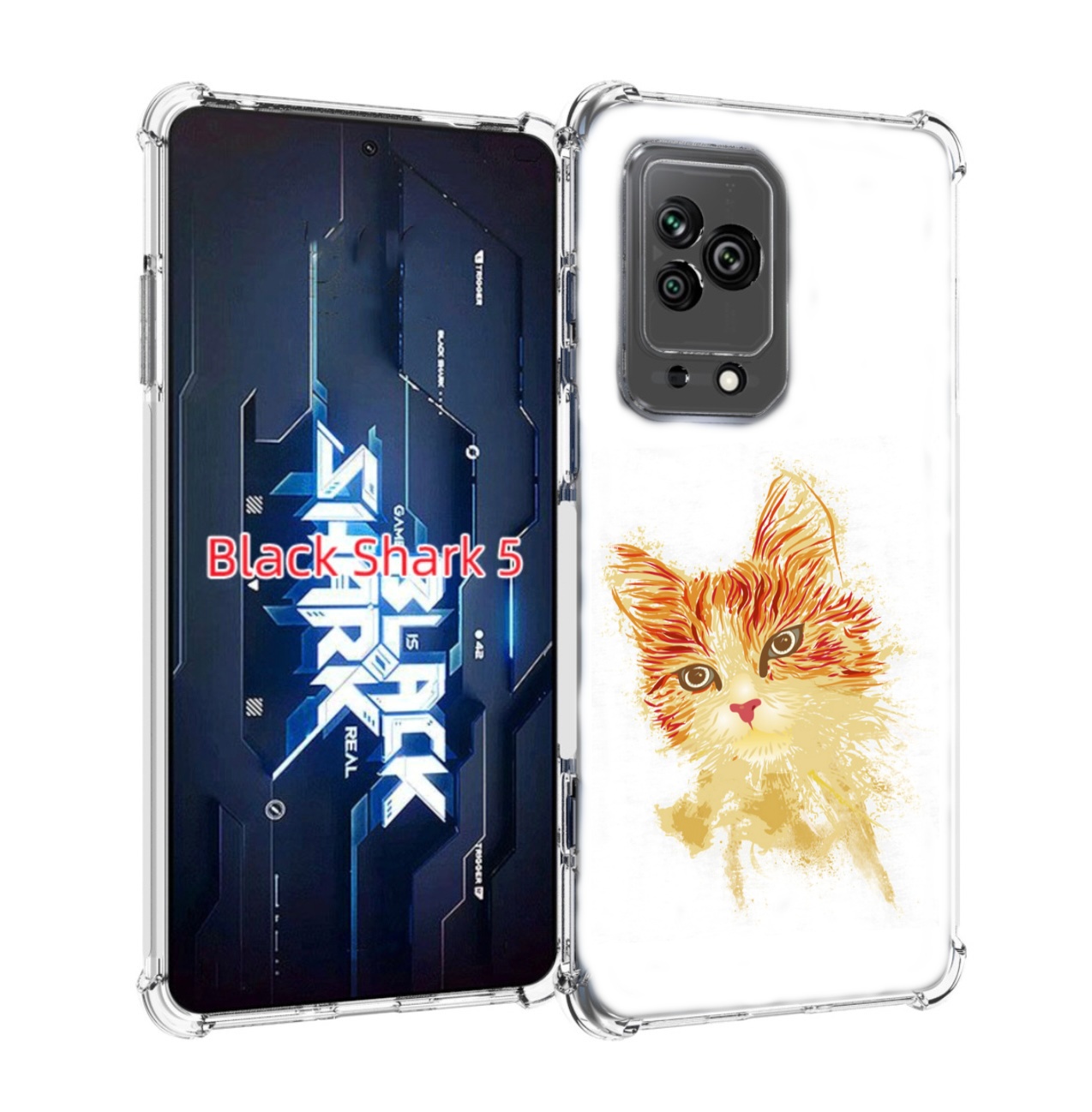 

Чехол MyPads рыжий кот для Xiaomi Black Shark 5, Прозрачный, Tocco