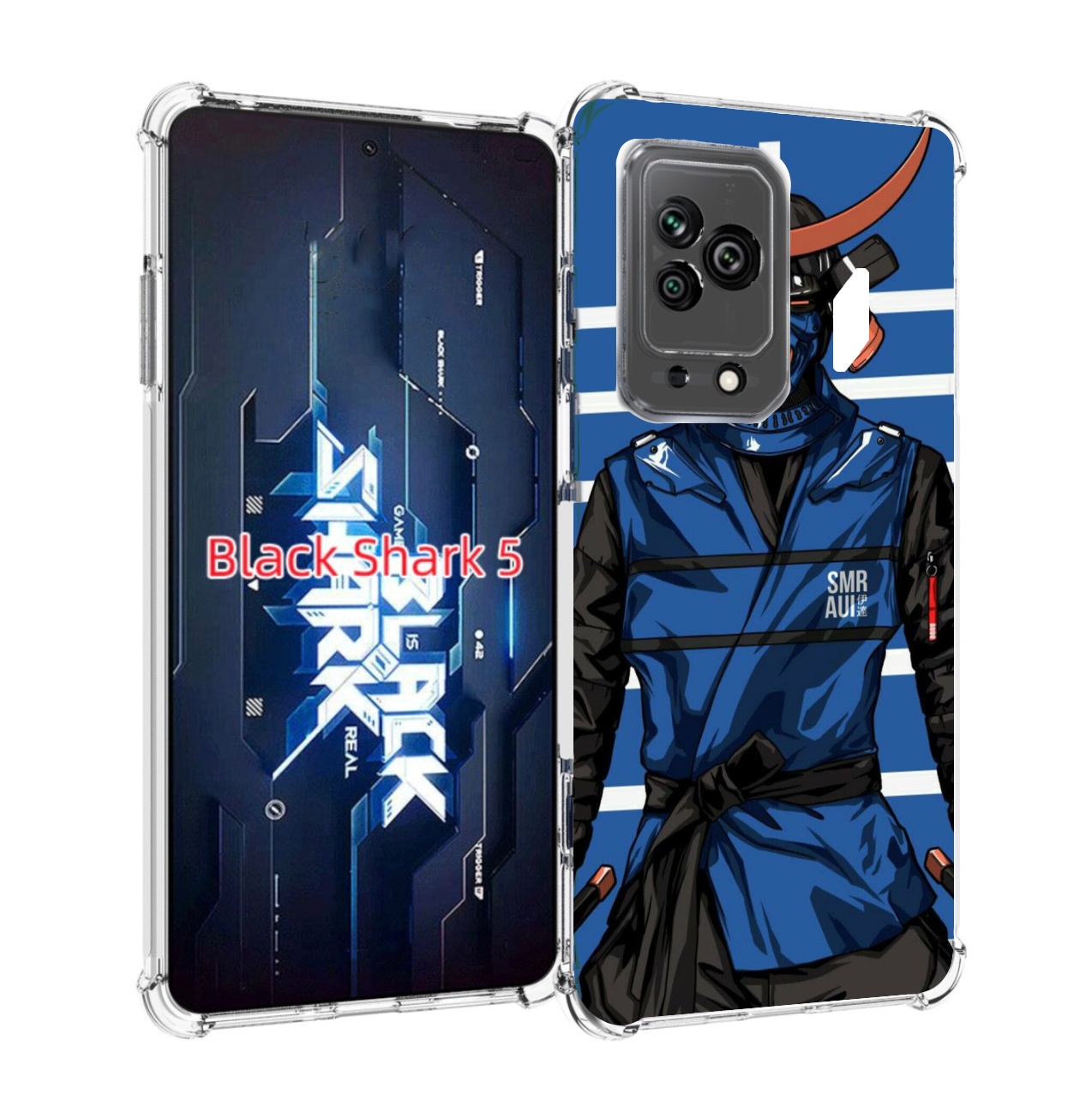 

Чехол MyPads самурай в синей форме для Xiaomi Black Shark 5, Прозрачный, Tocco