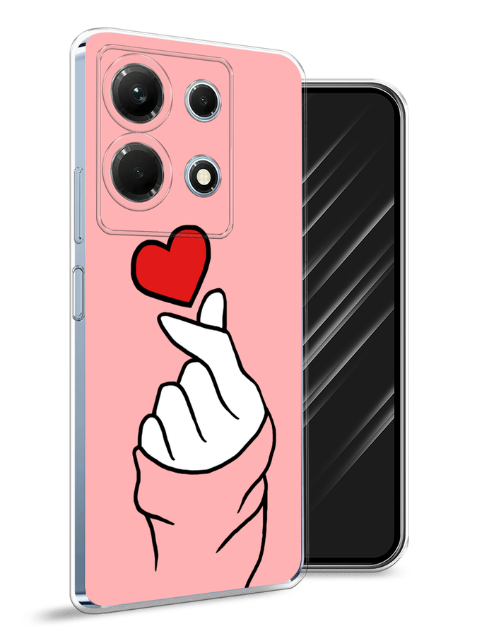 

Чехол Awog на Infinix Note 30 4G "Милое сердечко", Белый;красный;черный, 3104650-7